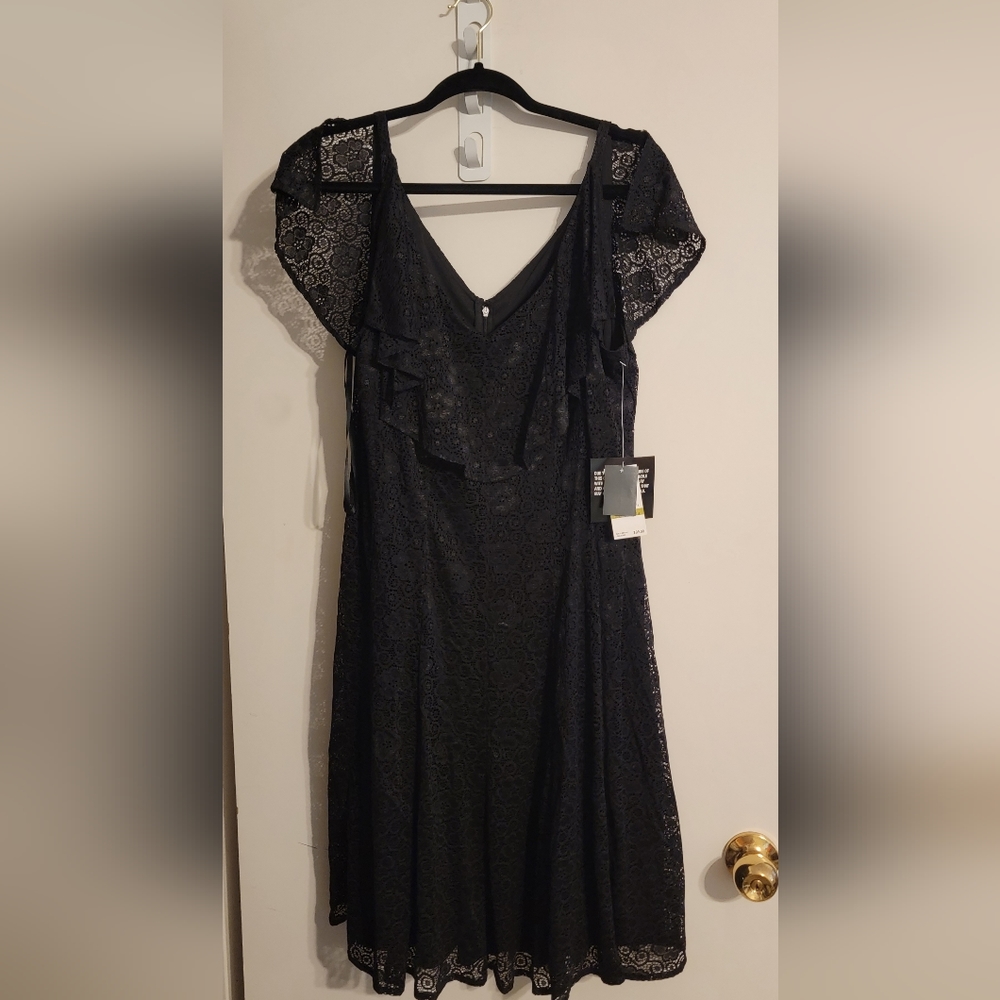 NWT Nine West Black Lace party dress.